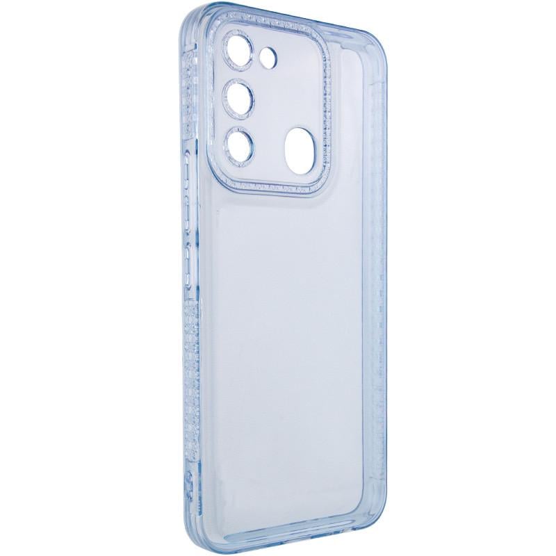 Противоударный чехол TPU Starfall Clear для TECNO Spark 8C Голубой
