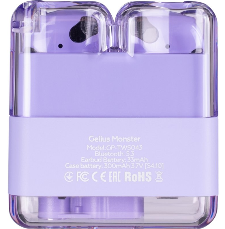 Навушники бездротові Gelius TWS Monster GP-TWS043 Violet (2650055651) - фото 4 Навушники бездротові Gelius TWS Monster GP-TWS043 Violet (2650055651) - фото 4