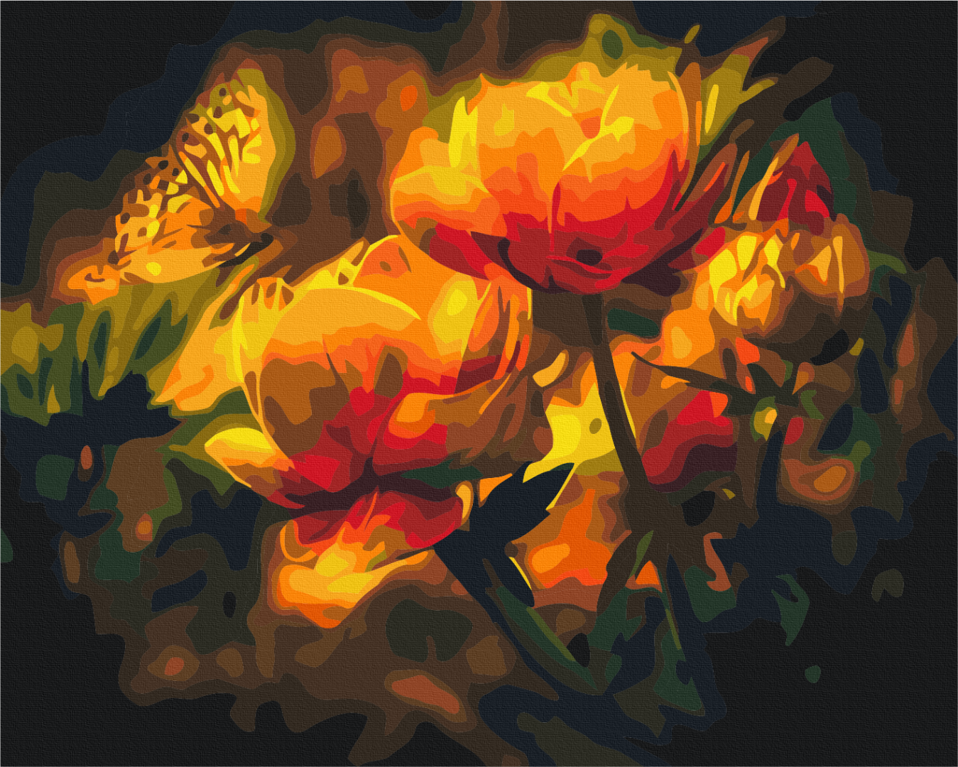 Картина по номерам Brushme Цветочный контраст 40x50 см (BS22025)