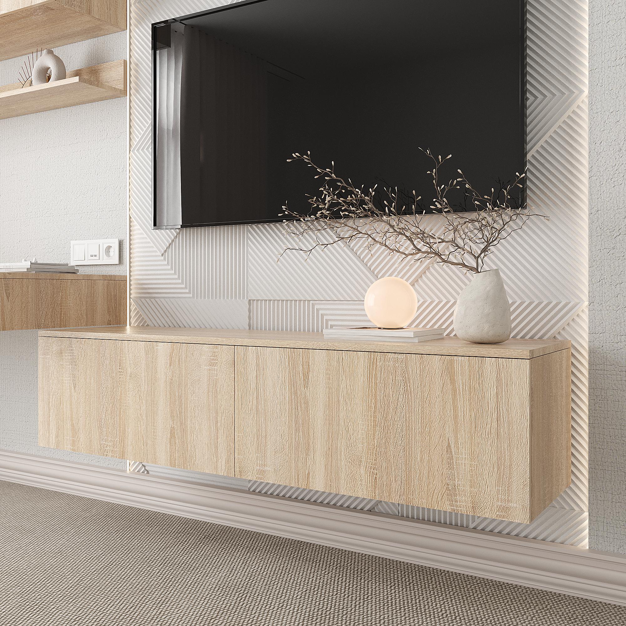 Тумба под телевизор Эйр ТУ-ТВ Ейр 330х1400х350 мм Дуб Сонома