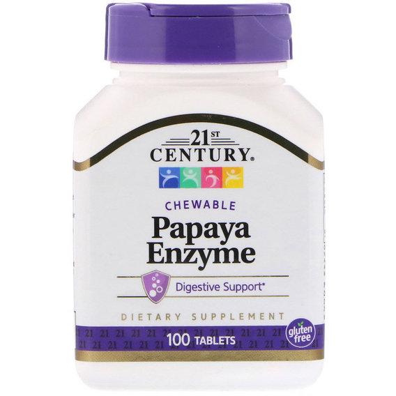 Антиоксидант 21st Century Papaya Enzyme 100 tabs