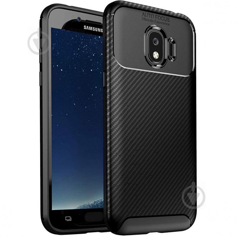 Чехол Carbon Case Samsung J2 Pro 2018 Черный (hub_MHfY50691)