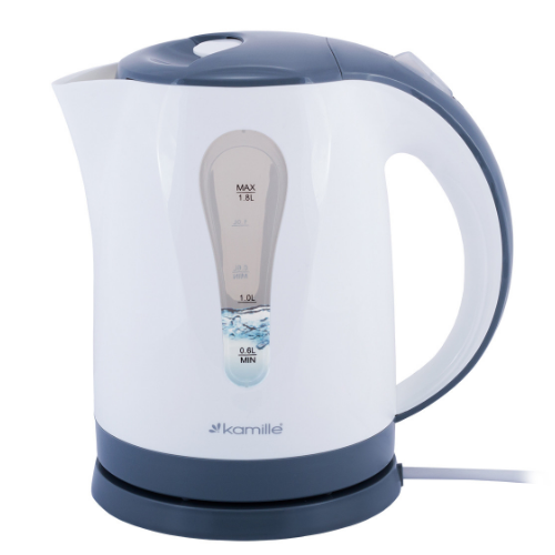 Електрочайник дисковий Kamille 1715A пластик 1,8 л 1850-2200W Білий/Сірий (УТ000044027) - фото 2 Електрочайник дисковий Kamille 1715A пластик 1,8 л 1850-2200W Білий/Сірий (УТ000044027) - фото 2