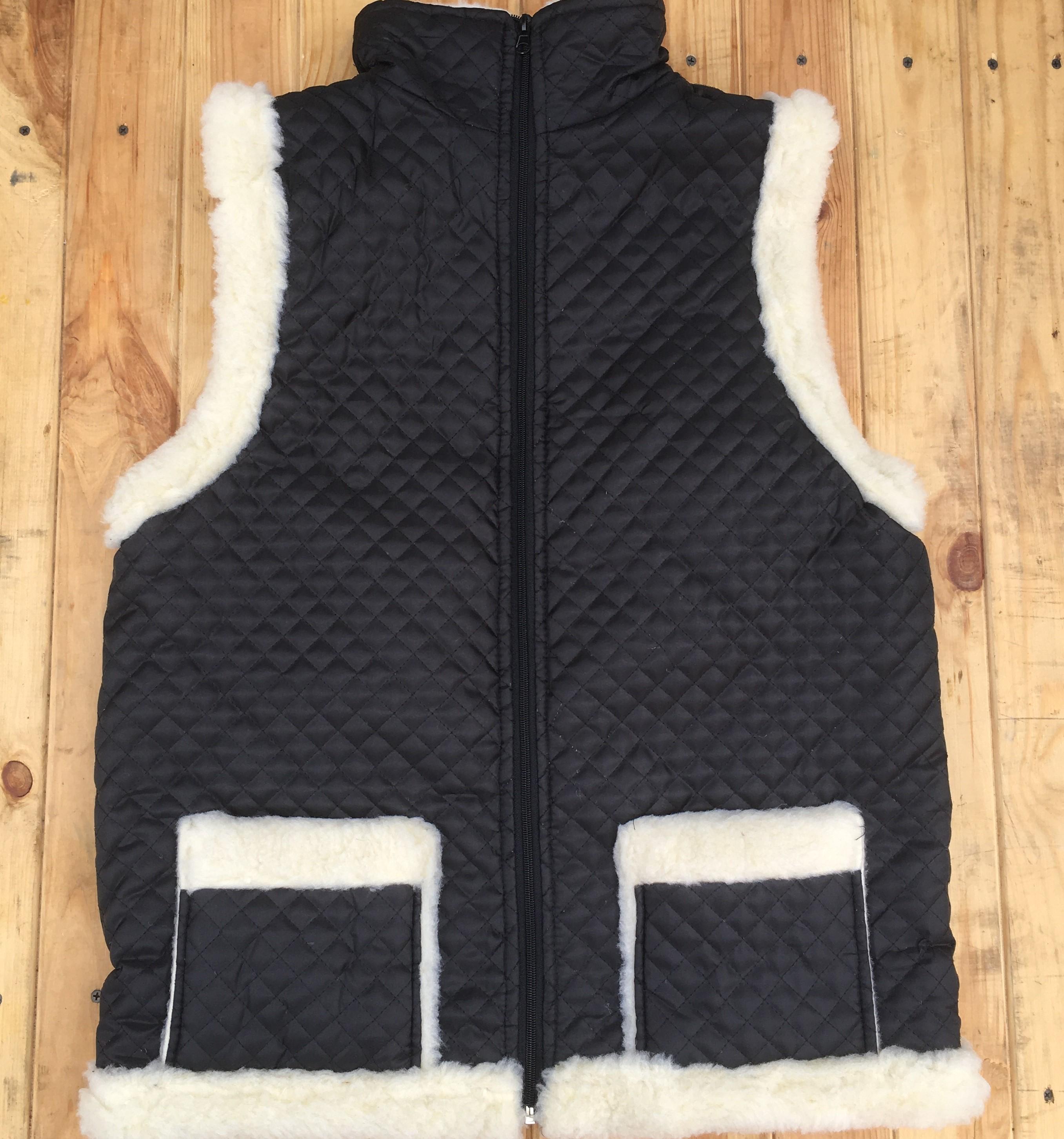 Безрукавка тепла з овчини болонева з опушкой р. 56 (26962368)