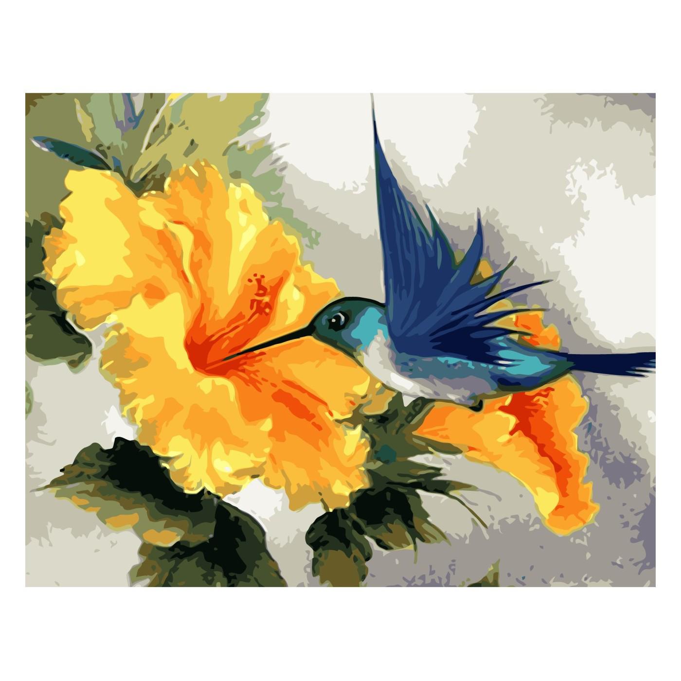 Картина по номерам Strateg Колибри 40x50 см (VA-2146)
