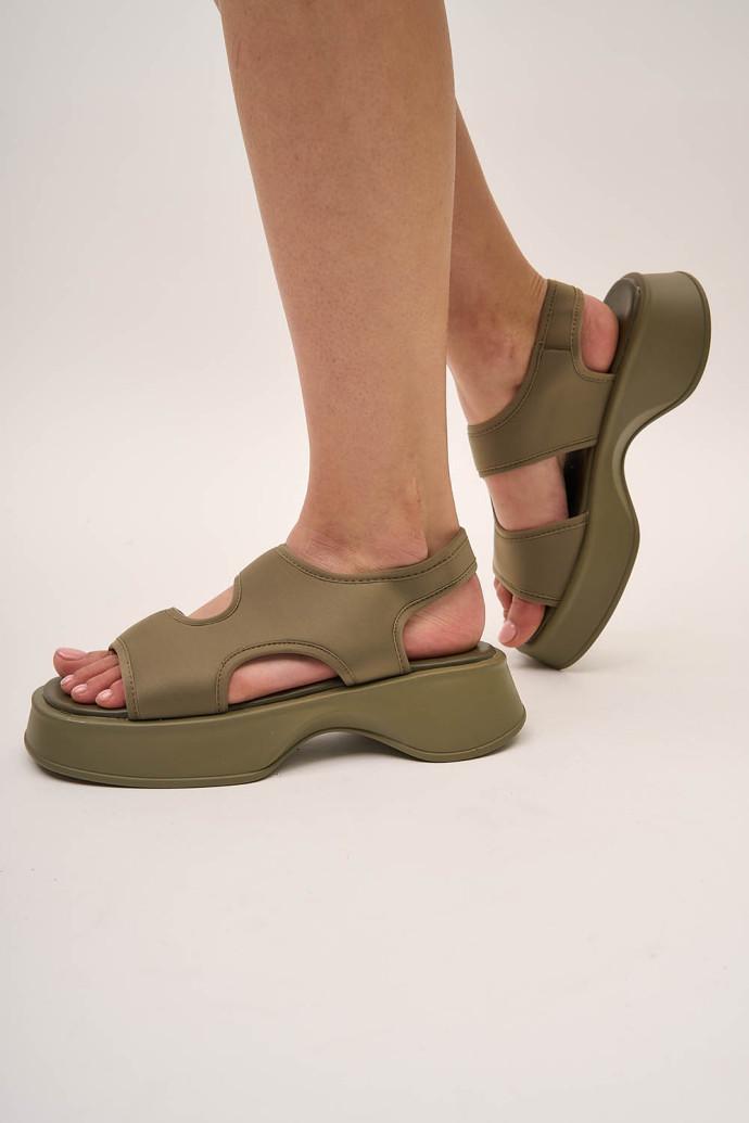 Босоножки женские LONZA на платформе р. 38 Оливковый (176590) - фото 2 Босоножки женские LONZA на платформе р. 38 Оливковый (176590) - фото 2