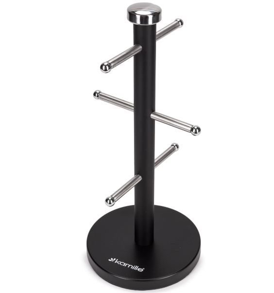 Стойка-подставка для чашек Kamille из нержавеющей стали Черный (0183bl)
