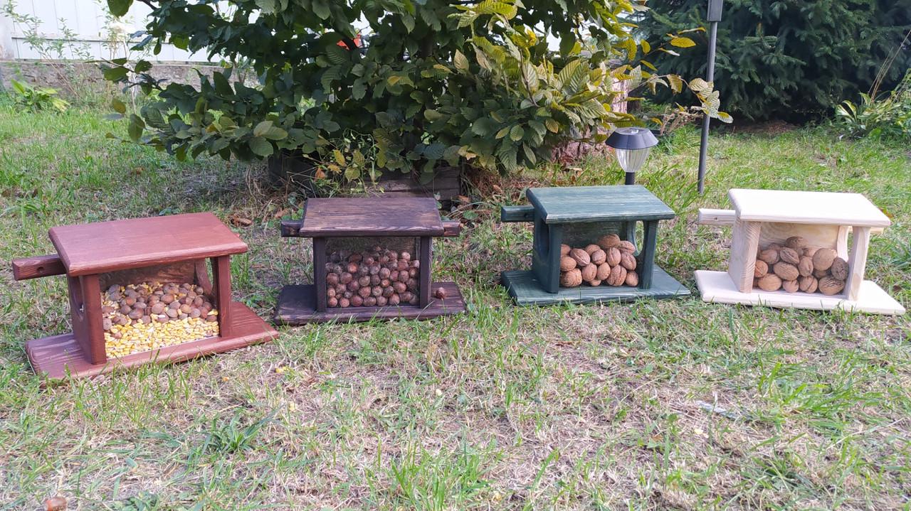 Кормушка для белок Гостинец из оливковой древесины 35х20х16 см - фото 5 Кормушка для белок Гостинец из оливковой древесины 35х20х16 см - фото 5