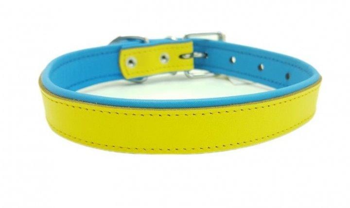 Ошейник кожаный двойной Украина 25 мм 36-46 см (00000007595)