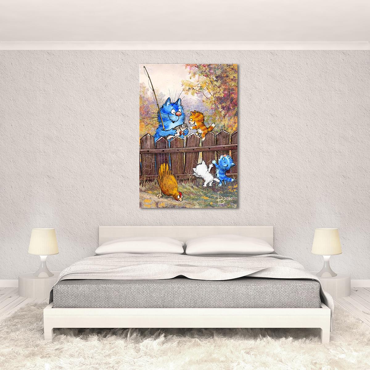 Модульная картина Знакомство с уловом 1 модуль 30х45 см (_rinaz_20201633012)