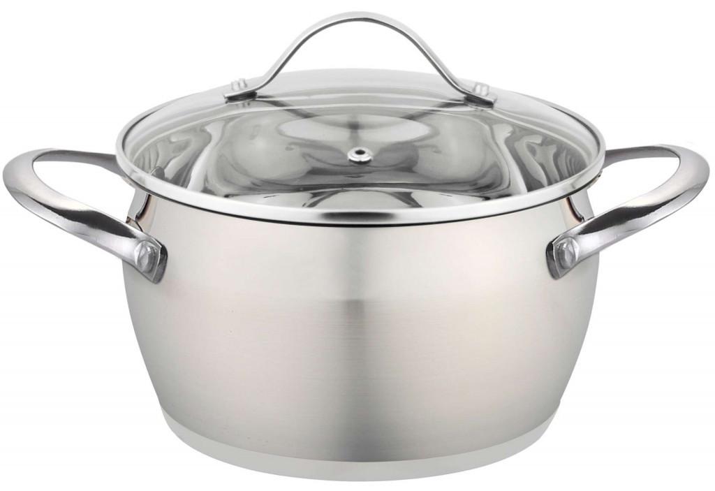 Кастрюля Con Brio CB-1121 из нержавеющей стали 16х9,5 см 1,9 л шкала-литраж внутри