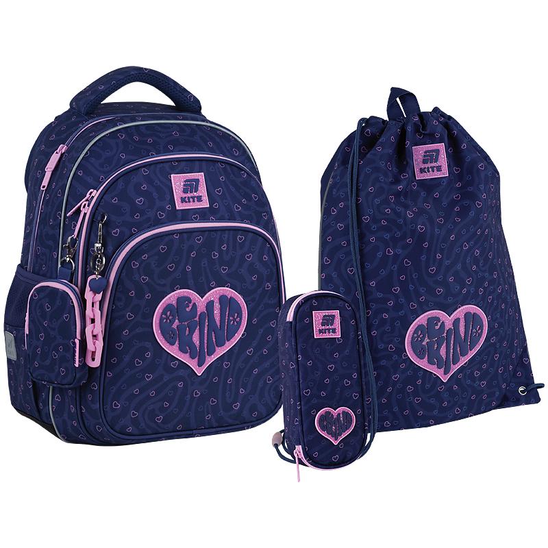 Шкільний набір KITE Education Be Kind SET K25-763M-4 рюкзак/пенал/сумка