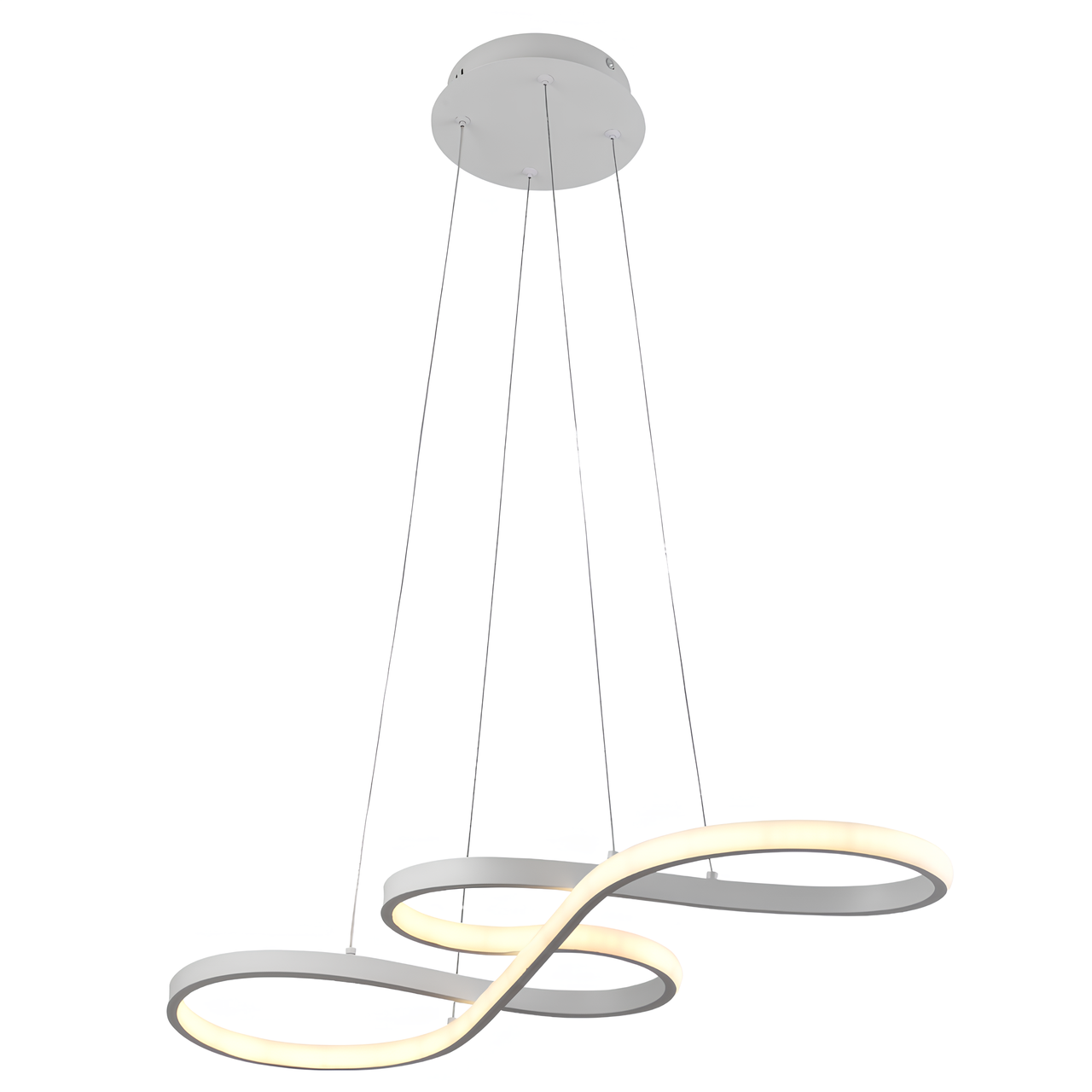 Люстра светодиодная Sirius с акриловым плафоном 56W 3000-6500К Белый (LCD3054 WT)