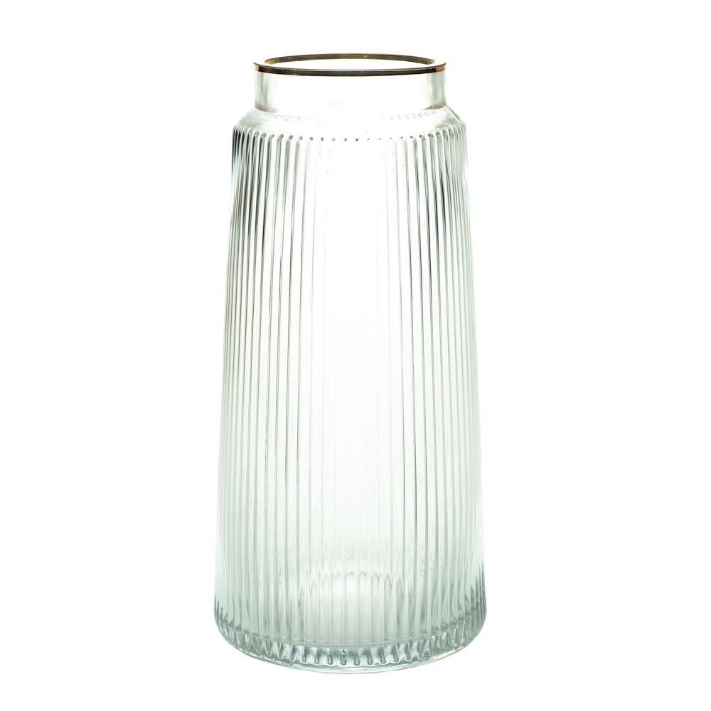 Настольная стеклянная ваза Light House След на воле 28 см Прозрачный