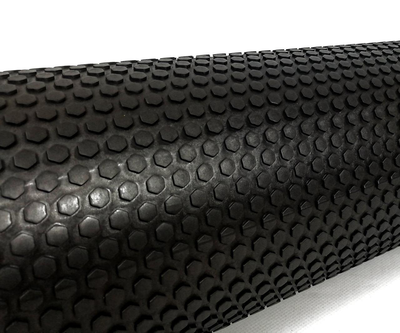 Роллер массажный EasyFit Foam Roller 45 см Черный - фото 3