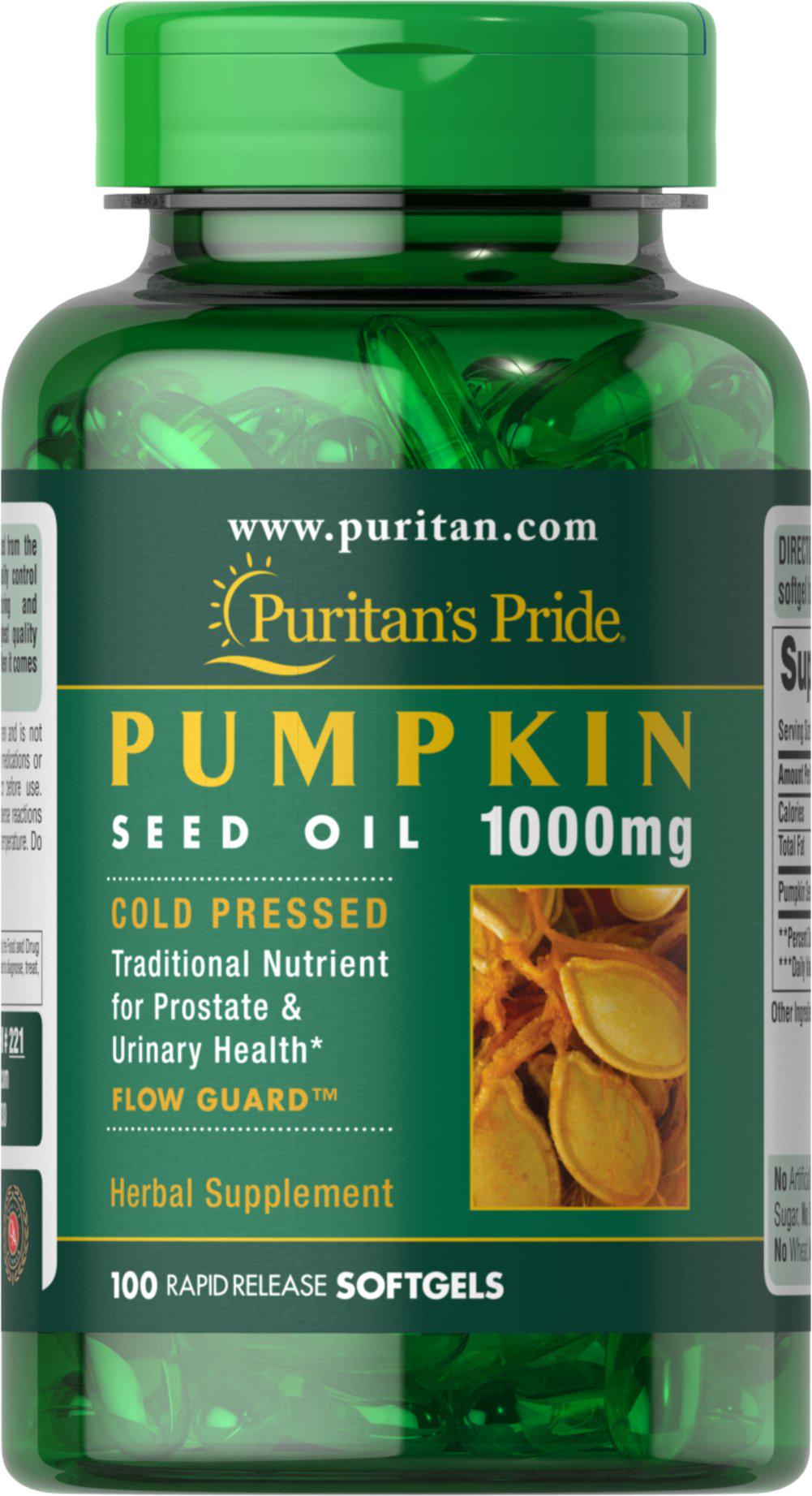 Добавка Pumpkin Seed Oil 1,000 mg 100 Softgels (100-80-4549921-20)