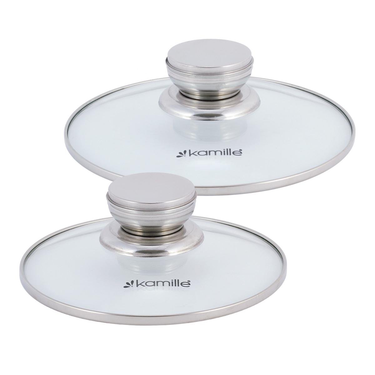 Набір каструль із кришками Kamille КМ-4914 із нержавіючої сталі з 4-х предметів Сталевий (150-84-4914) - фото 4 Набір каструль із кришками Kamille КМ-4914 із нержавіючої сталі з 4-х предметів Сталевий (150-84-4914) - фото 4