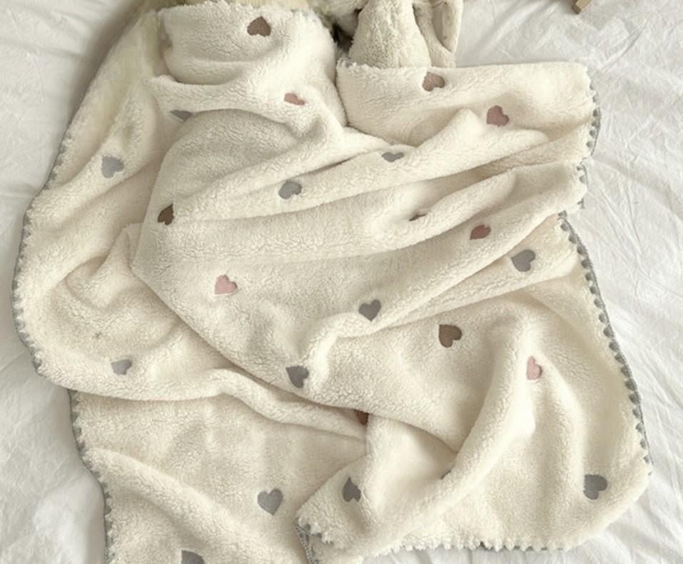 Плед дитячий велсофт 90х130 см Молочний