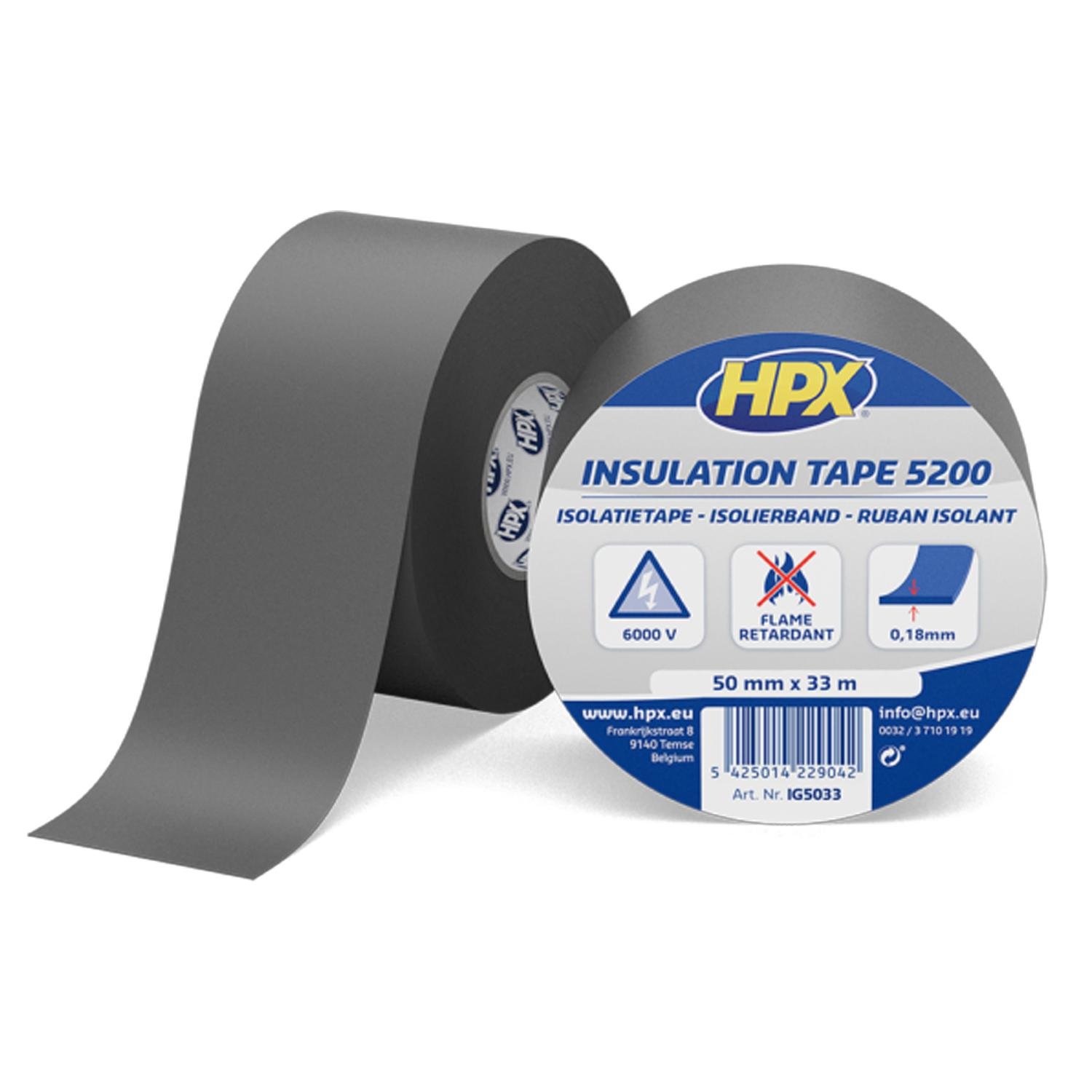 Стрічка ізоляційна HPX IG5033 50x0,1 мм 33 м ПВХ/гума Сірий (INRUC0080020500400) - фото 2 Стрічка ізоляційна HPX IG5033 50x0,1 мм 33 м ПВХ/гума Сірий (INRUC0080020500400) - фото 2