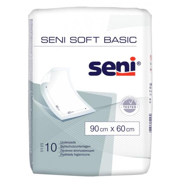 Одноразові пелюшки Seni Soft Basic 60х90 см 10 шт. (692469)