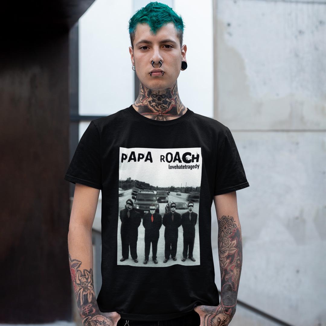 Футболка унисекс Papa Roach lovehatetragedy S Черный (0000011119)