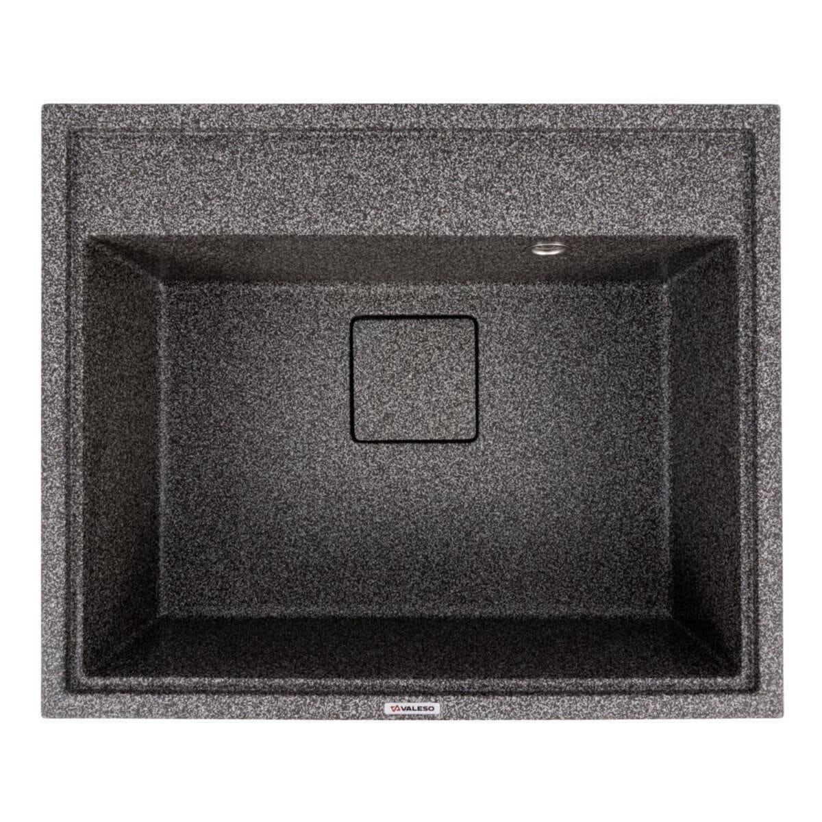Гранитная мойка Valeso Sherlit врезная прямоугольная матовая 600х500 мм Графит