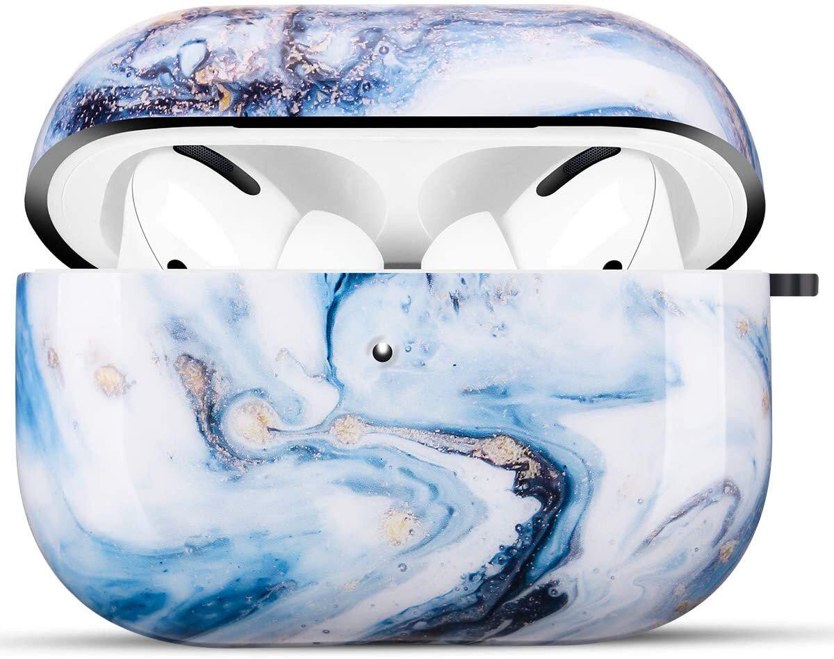 Дизайнерский чехол для Apple AirPods Pro Бирюзовый мрамор (552)