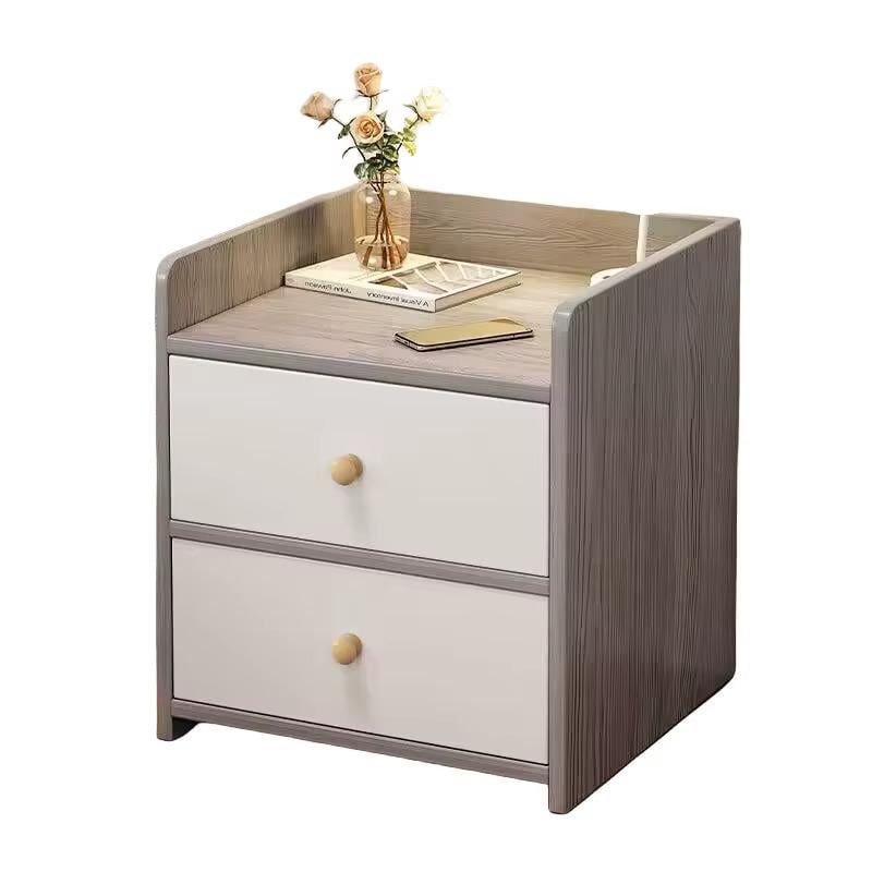 Прикроватная тумбочка для спальни с выдвижными ящиками 40х30х45 см Fast Comfort FC-7614 Gray-white (28447213)