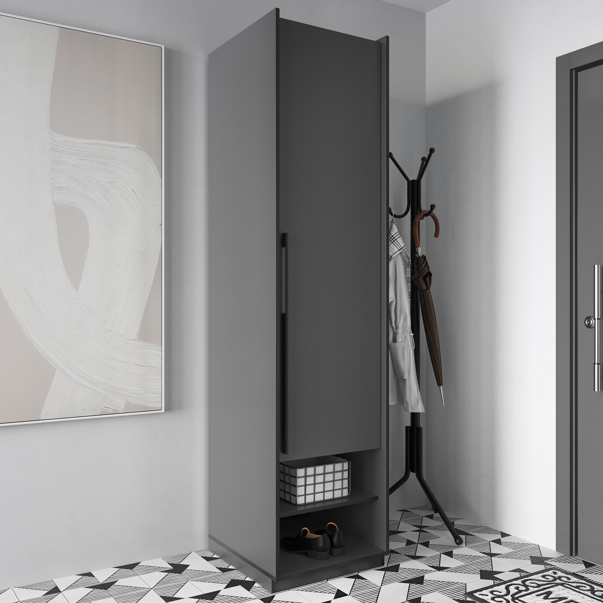 Шафа з полицями Moreli Ramo R-0001 518х2100х570 мм Антрацитовий (mo-R0001R-antracit)