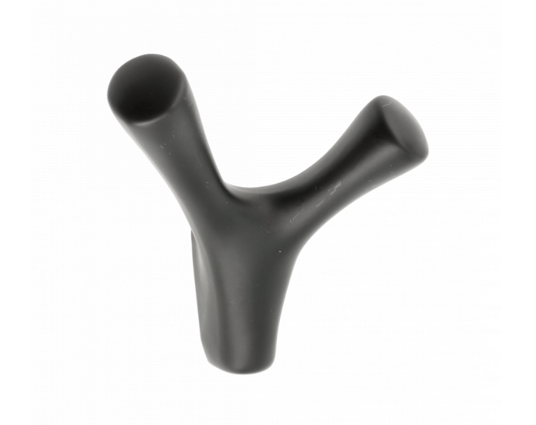 Гачок для одягу настінний GTV TORNA металевий 71х81х47 мм Чорний матовий (24767815) - фото 1