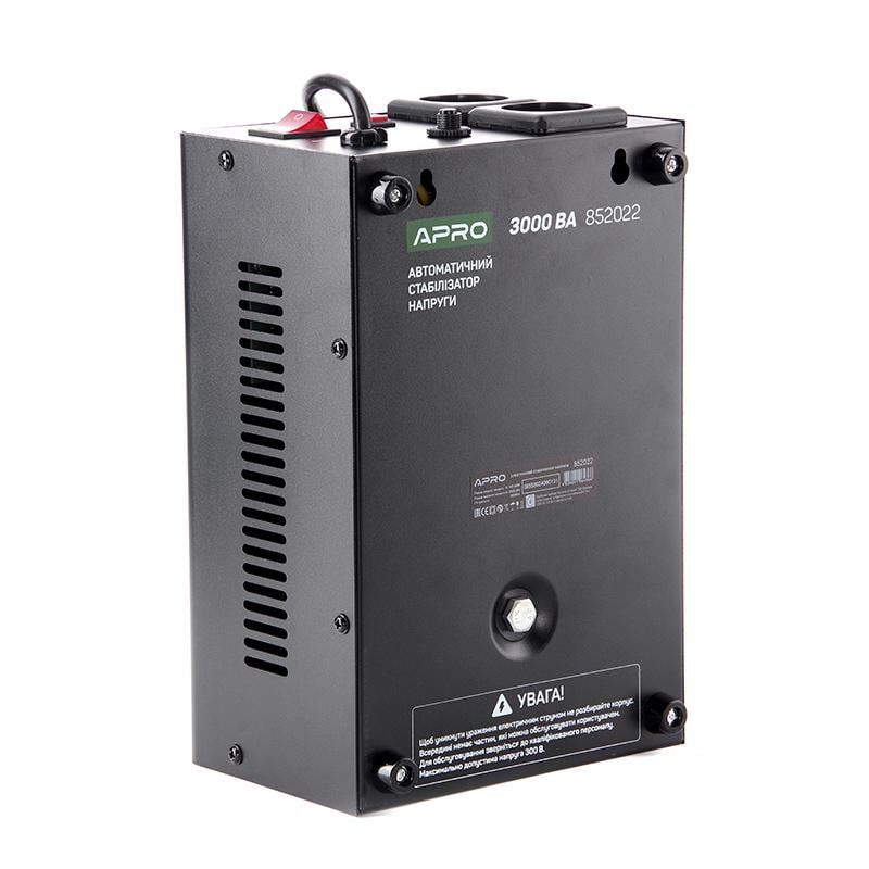 Стабілізатор напруги релейний Apro AVR-3000V підвісний (852022) - фото 6