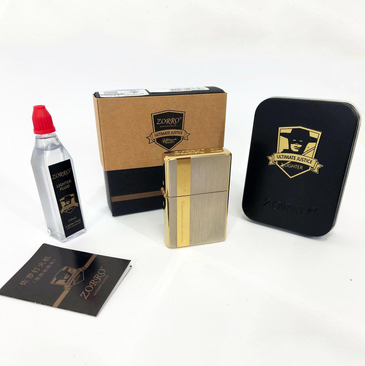 Набор для зажигалки бензиновая Zorro HL-363 Золото (310869) - фото 8 Набор для зажигалки бензиновая Zorro HL-363 Золото (310869) - фото 8