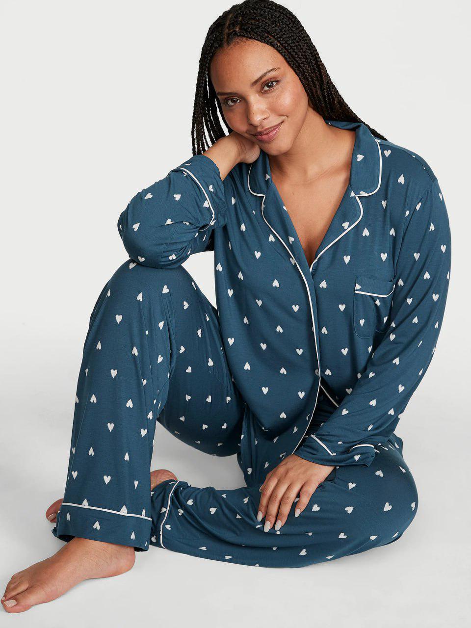 Пижама модал Victoria's Secret Modal Soft Long Pajama Set Regular L Голубой (2671352D) Пижама модал Victoria's Secret Modal Soft Long Pajama Set Regular L Голубой (2671352D)