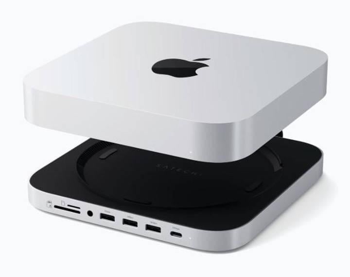 Док-станция Satechi Stand & Hub USB-C Mac Mini/Mac Studio алюминий