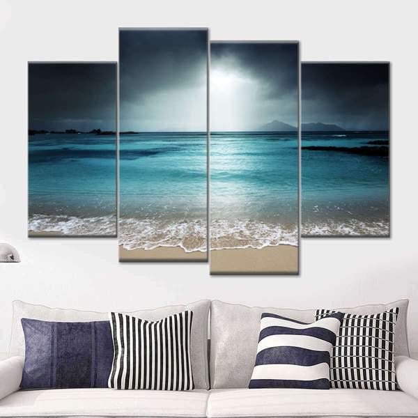 Модульная картина KIL Art Лазурный берег в темноте из четырех частей 89x56 см (M4_M_10) Модульная картина KIL Art Лазурный берег в темноте из четырех частей 89x56 см (M4_M_10)