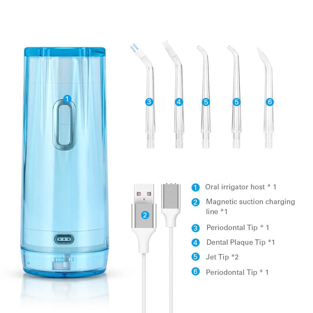 Ирригатор портативный Water Flosser Compact PR44W Blue - фото 5