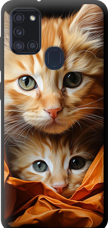 Чехол на Samsung Galaxy A21s A217F Котики 2 (5664b-1943-42517)