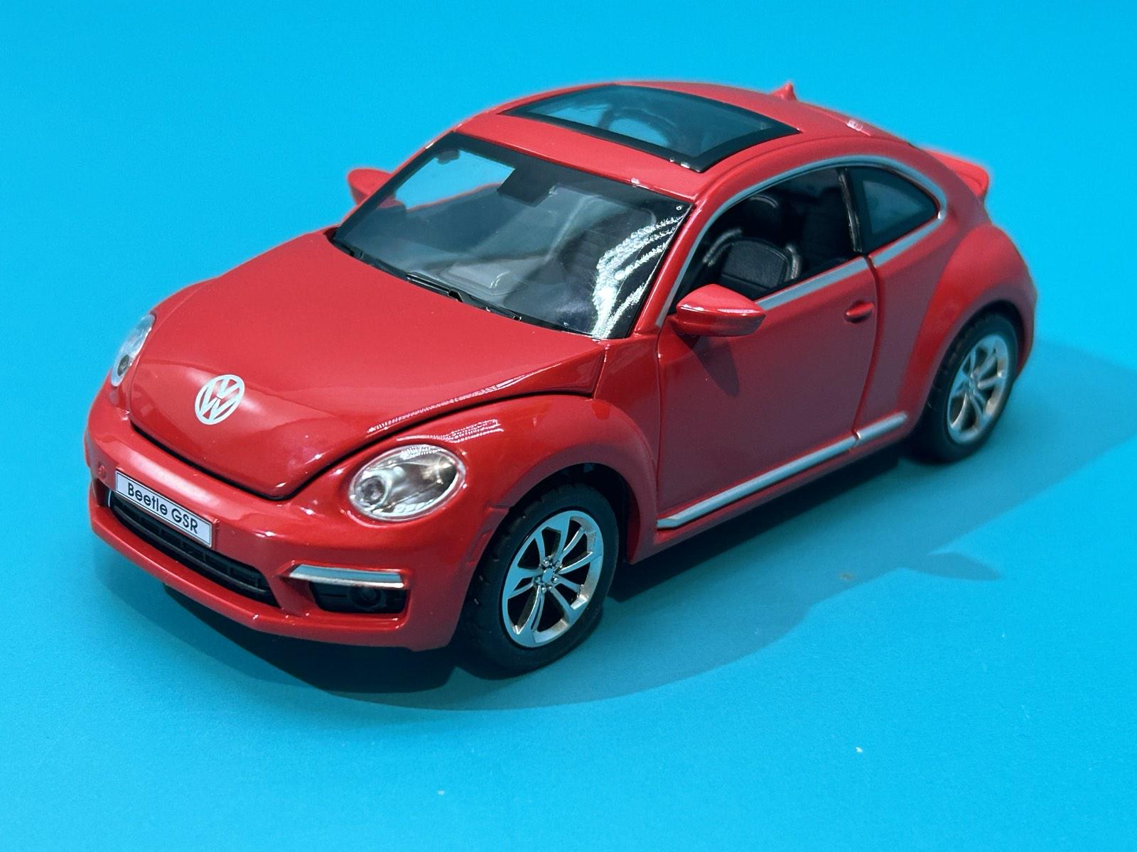 Машинка Union Group Авто Експерт Volkswagen Beatle 1:32 метал світло/звук відчиняються двері/капот/багажник Червоний (12012) - фото 5