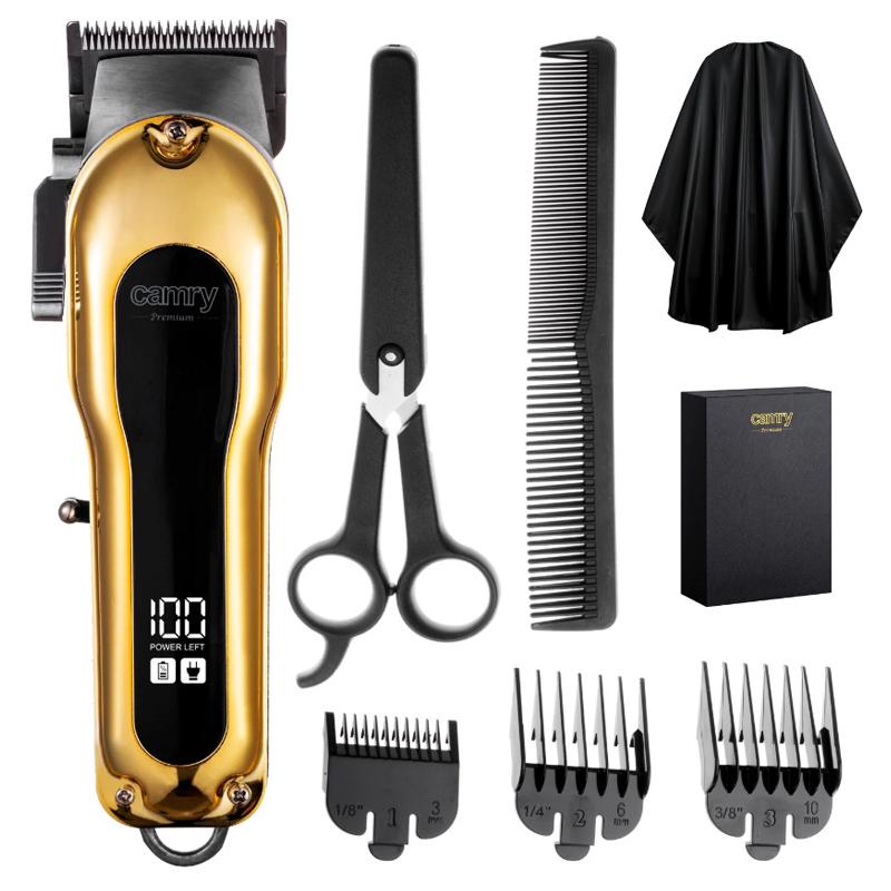 Машинка для стрижки волос Camry CR 2844 аккумуляторная 100 Вт с LCD дисплеем USB 4 насадки Gold Машинка для стрижки волос Camry CR 2844 аккумуляторная 100 Вт с LCD дисплеем USB 4 насадки Gold