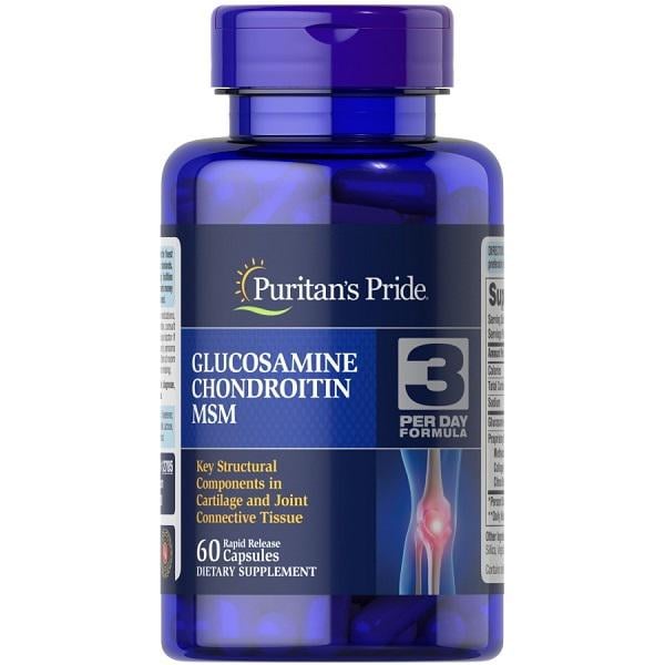Натуральная добавка для суставов и связок Puritan's Pride Chondroitin Glucosamine MSM 3 Per Day Formula 60 капс. (24034925) Натуральная добавка для суставов и связок Puritan's Pride Chondroitin Glucosamine MSM 3 Per Day Formula 60 капс. (24034925)
