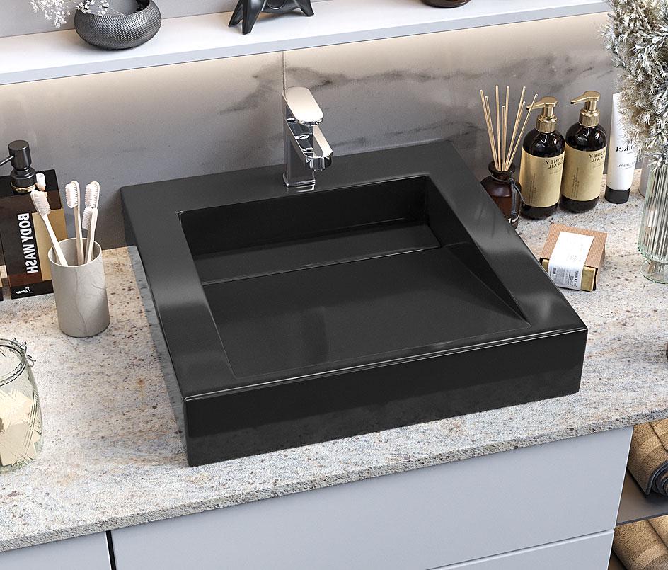 Умивальник накладний Status Boho 50 Black (647)