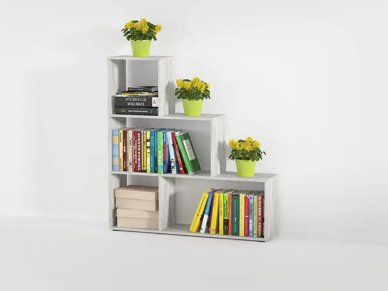 Полиця для книг A-0075 1168x1232x290 мм Бетон