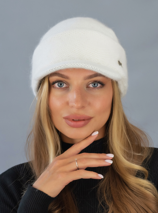 Кепка женская теплая Braxton Жокейка Белый (775W)