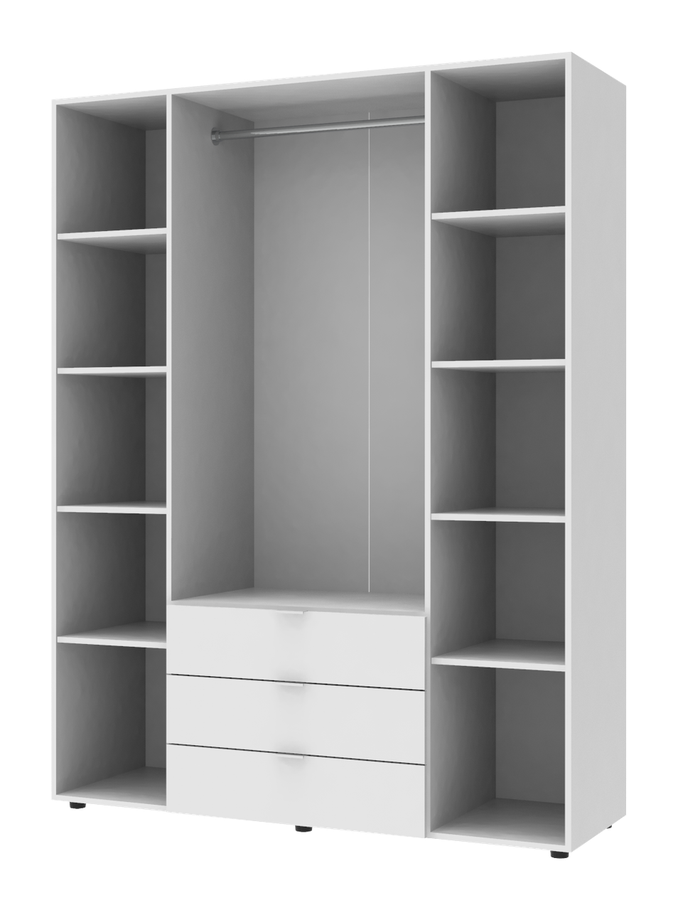 Шкаф для одежды Doros Гелар 4 ДСП 155х49,5х203,4 см Белый (80397642) - фото 7