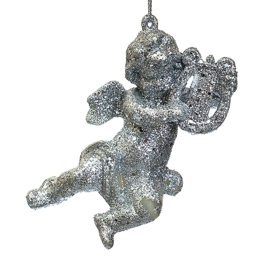 Игрушка на елку Elisey Ангел с арфой Серый (NH-106-K-68)