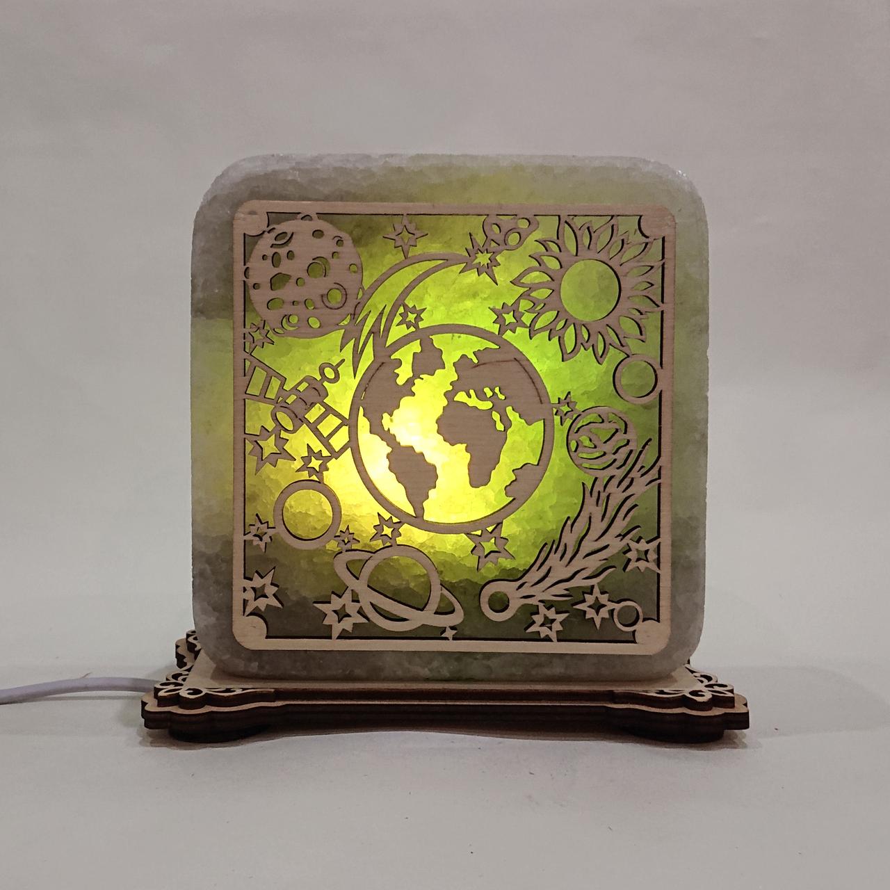 Соляной светильник Космос (k-0008-g)