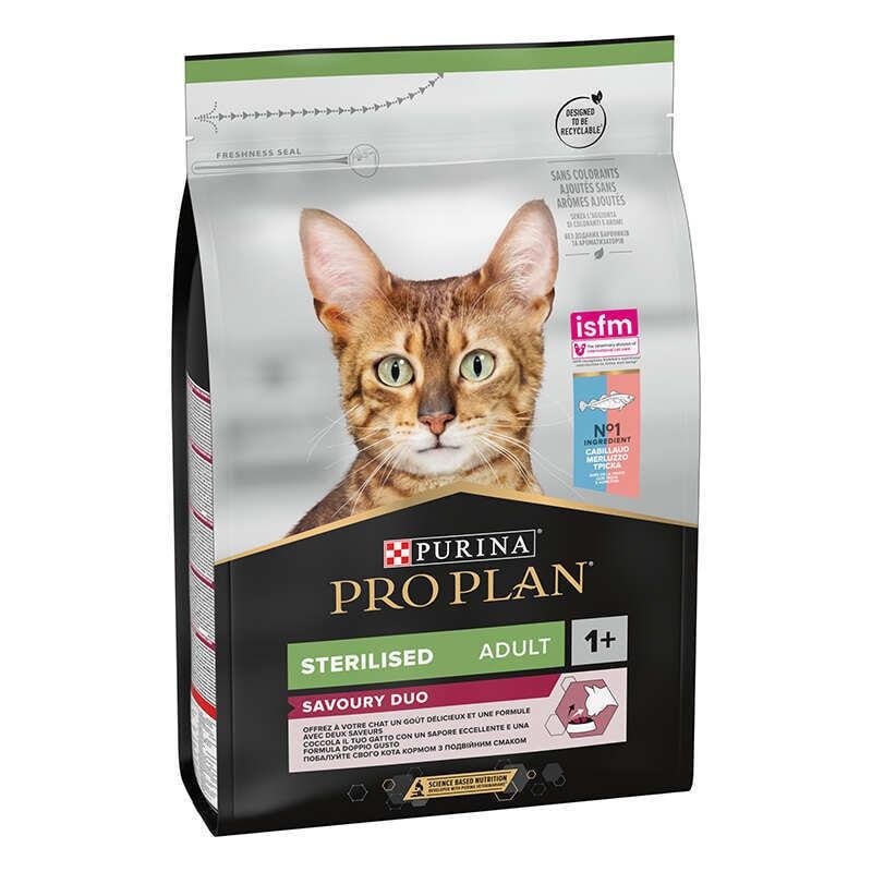 Корм сухий для стерилізованих котів PURINA Pro Plan Sterilised Savoury Duo з тріскою та фореллю 3 кг (11237595)