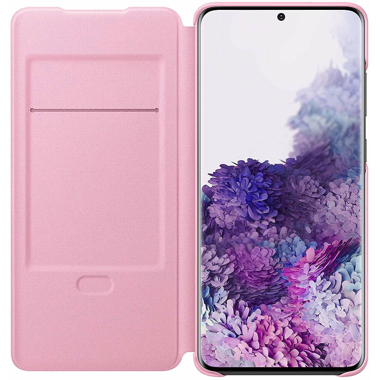 Смарт чехол книжка Samsung Galaxy S20 Plus SM-G985 LED Wallet Cover Pink Розовый - фото 4