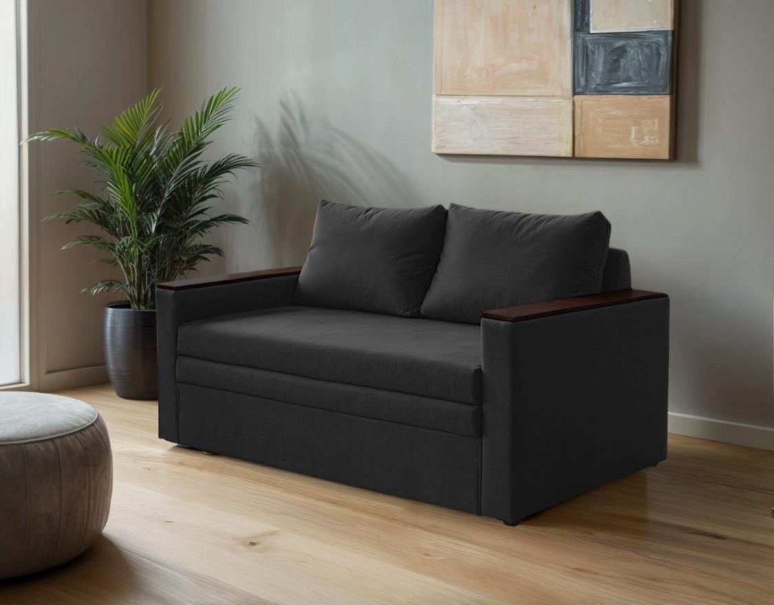 Диван-трансформер Tobi Sho Kubus-120 мягкий для гостиной велюр 1600х800х1000 мм Графитовый - фото 2 Диван-трансформер Tobi Sho Kubus-120 мягкий для гостиной велюр 1600х800х1000 мм Графитовый - фото 2