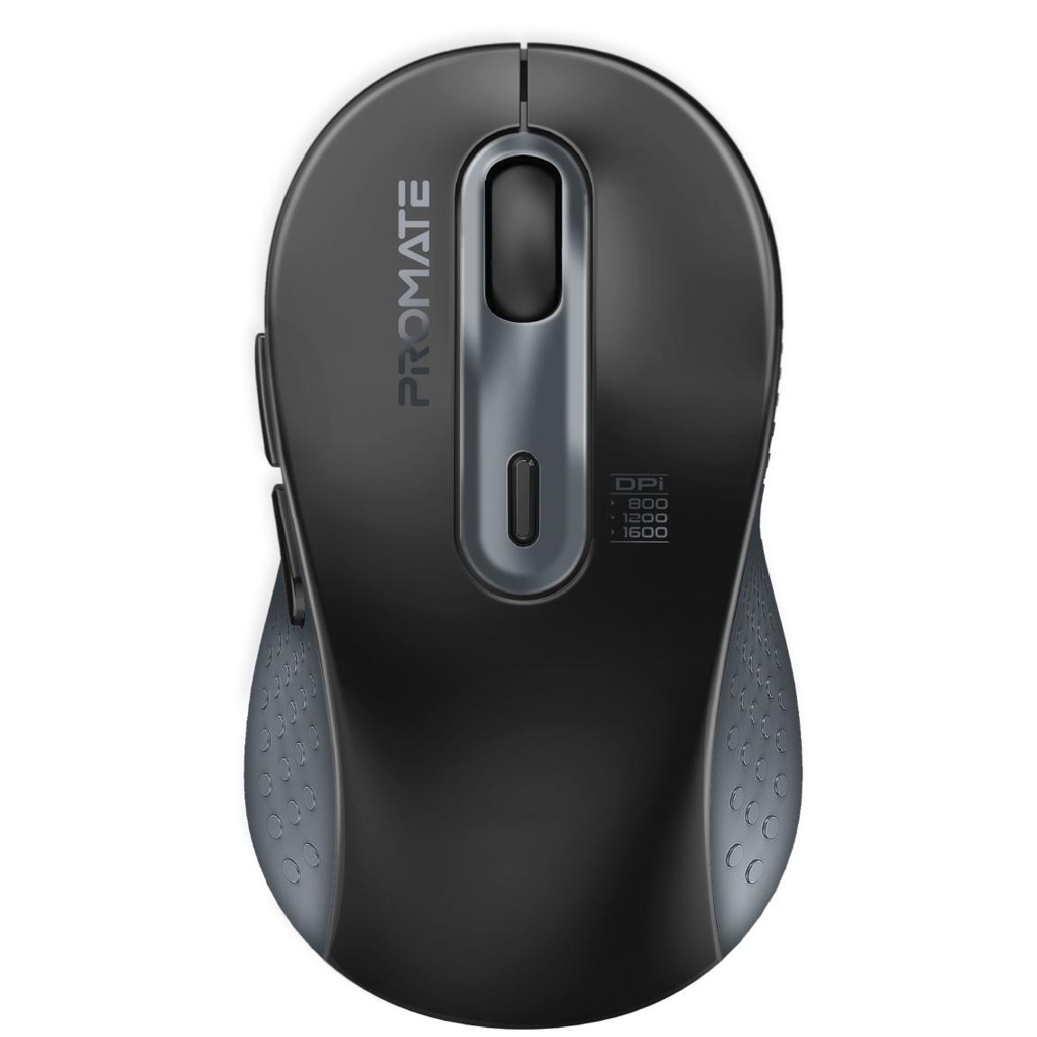 Мышка беспроводная универсальная Promate Ken 1600 dpi подходит для ноутбука и ПК батарейка Черный (629388) Мышка беспроводная универсальная Promate Ken 1600 dpi подходит для ноутбука и ПК батарейка Черный (629388)